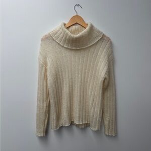 Jones New York Cream Cowl Neck Sweater